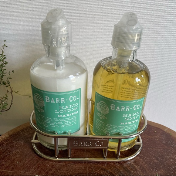 Barr-Co. Hand Lotion Soap Set Marine Natural Sealed Luxury 8.5 oz Gift - Picture 1 of 10
